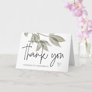Godfather Gift Tack för att vara mina gudföräldrar Kort