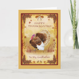 Godfather Happy thanksgiving Turkey Card Helgkort