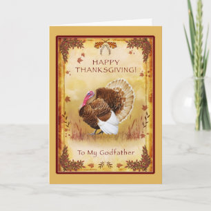 Godfather Happy thanksgiving Turkey Card Helgkort