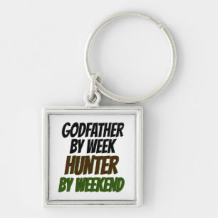 Godfather Hunter Fyrkantig Silverfärgad Nyckelring