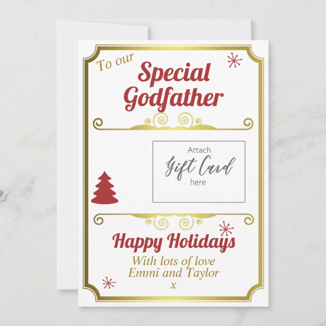 Godfather jul Gift Card Holder Julkort (Framsida)