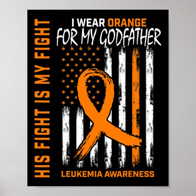 Godfather Leukemia Cancer Awareness American Flagg Poster (Framsidan)