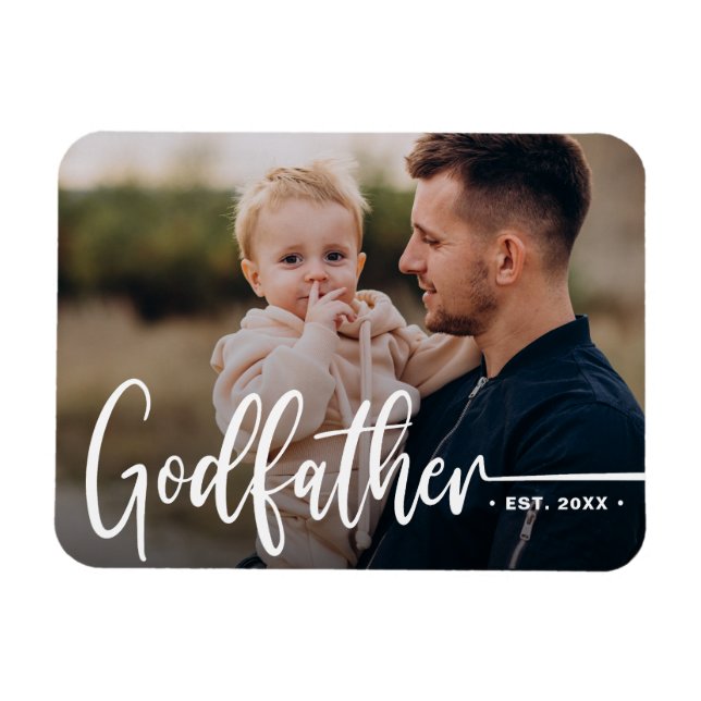 Godfather Modern Photo Keepsaké Magnet (Horisontell)