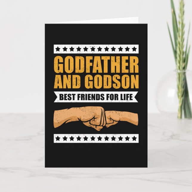 Godfather och Godson Best Friends for Life | Gått Kort (Framsida)