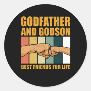 Godfather och Godson Best Friends for Life   Gått Runt Klistermärke