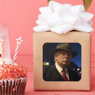 Godfather of America Don J. Trump Fyrkantigt Klistermärke