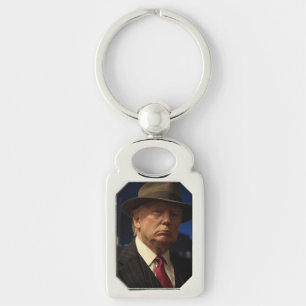 Godfather of America Don J. Trump Rektangulärt Silverfärgad Nyckelring
