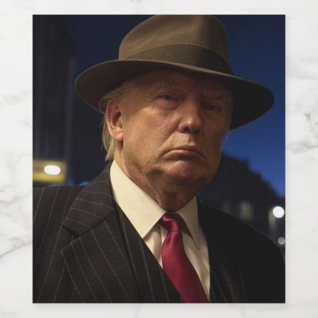 Godfather of America Don J. Trump Vinflaska Etikett (Singel etikett)