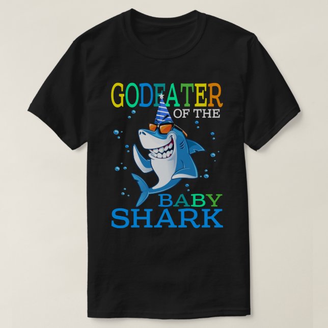 GODFATHER of the Baby Shark Birthday Shark T Shirt (Design framsida)