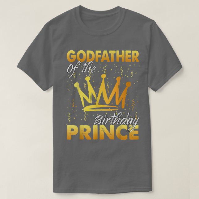Godfather of the Birthday Prince Boys Son Birthday T Shirt (Design framsida)