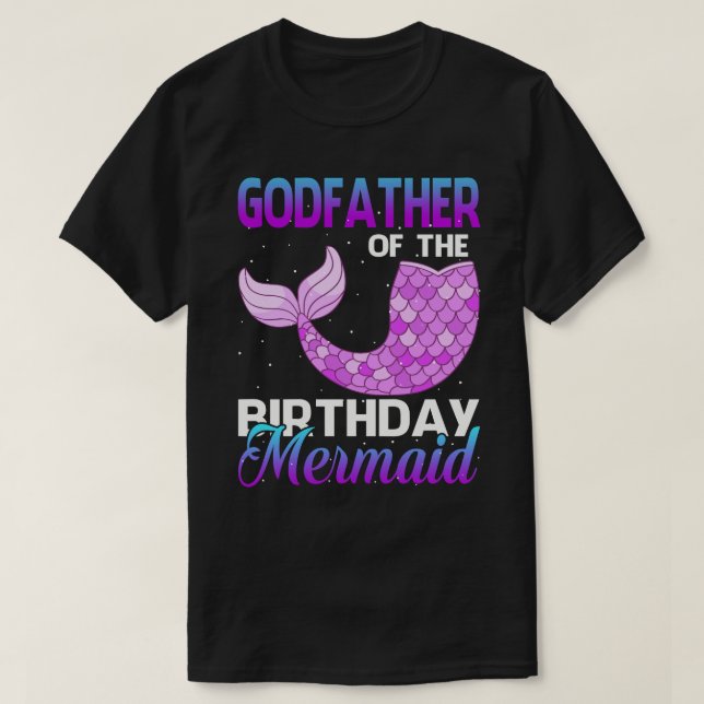 GODFATHER of the Birthday Sjöjungfru Shirt Matchin T Shirt (Design framsida)