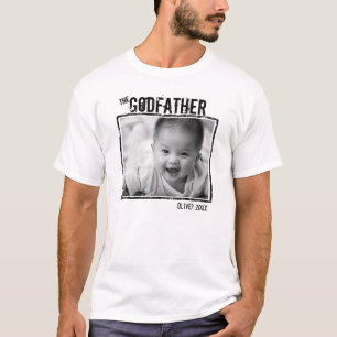 Godfather Personlig Photo och Namn T-Shirt