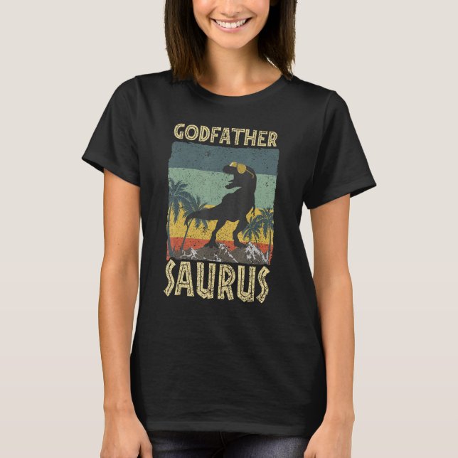 Godfather Saurus Dinosaur Rex Family Matching T Shirt (Framsida)