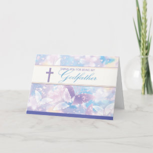 Godfather Tack Pastel Butterflies Kort