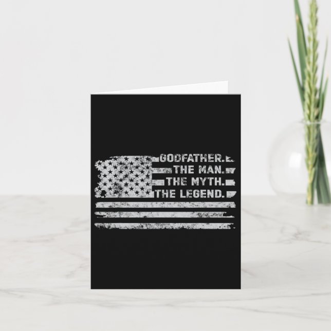 Godfather The Man Myth Legend Fars dag American Kort (Framsida)