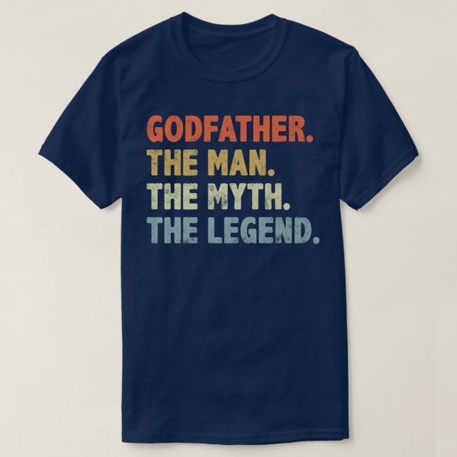 Godfather The Man Myth Legend Fars dag för finansi T Shirt (Design framsida)