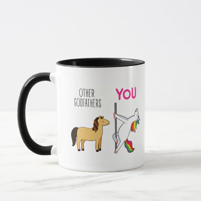 Godfather Unicorn Funny Coffee Mugg (Vänster)