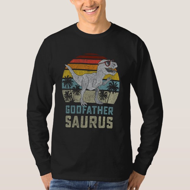 Godfathersaurus T Rex Dinosaur Godfather Saurus Fa Shirt (Framsida)