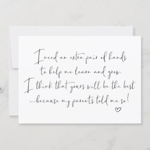 Godföräldrarna begär ordet för Godmor Cute Kort