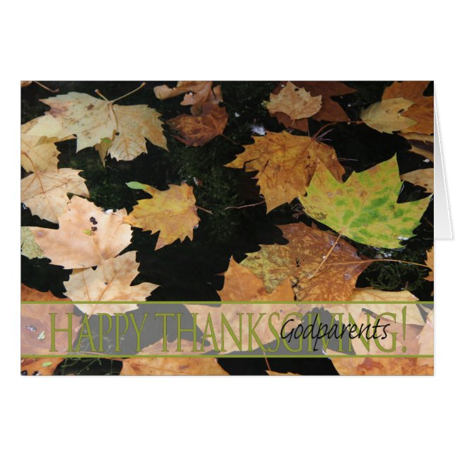 Godföräldrars Thanksgiving Card Hälsningskort (Framsidan Horizontal)