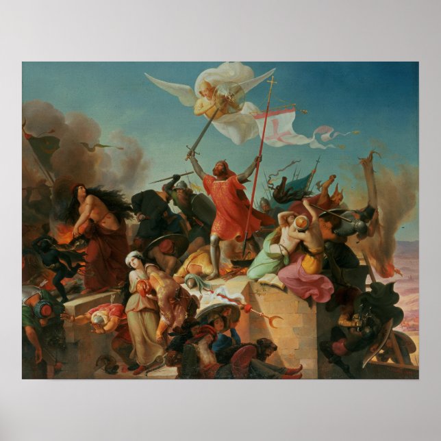 Godfrey de Bouillon, Fransk Crusader Poster (Framsidan)