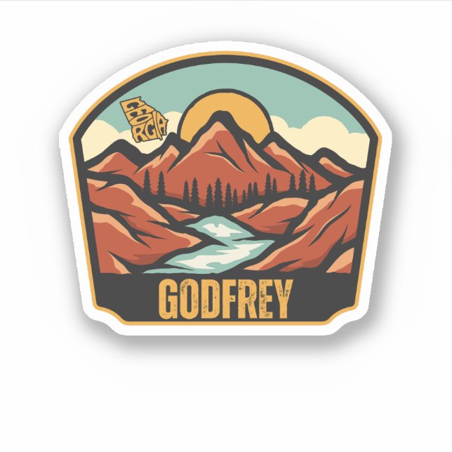 Godfrey, Georgia Klistermärken (Framsida)