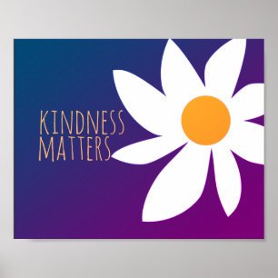 godhet är söt blomkonst blått och lila poster