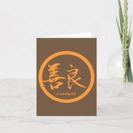 Godhet Kanji-anteckningskort | Orange Kamon Kort