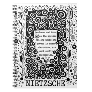 Godhet och KÄRLEK citat av Nietzsche Anteckningsbok