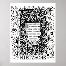 Godhet och KÄRLEK citat av Nietzsche Poster