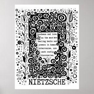 Godhet och KÄRLEK citat av Nietzsche Poster