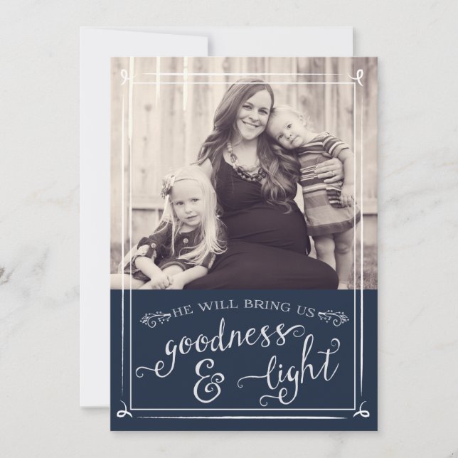 Godhet och ljus kassera julkort (Framsida)