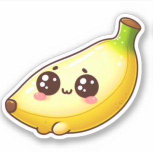 godhjärtad kawaii banan klistermärken