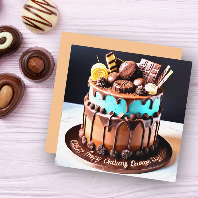 Godis choklad tårta personlig  (Fun chocolate candy cake to celebrate a birthday!)