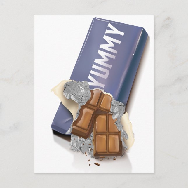 Godis chokladkaka vykort (Framsida)