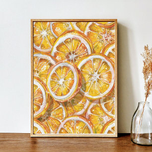 Godis Citrus Swirl – Roligt Retro Citrusgodis Poster