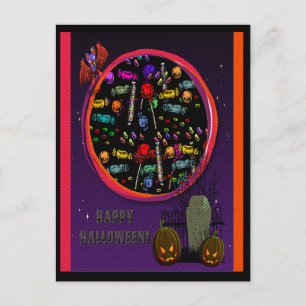 Godis, gravsten och Jack o' Lanterns Vykort