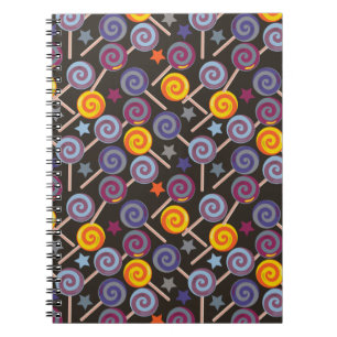 Godis mönster Lollies mönster lollipop 9 Anteckningsbok