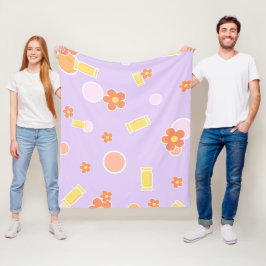 godis och blommor fleecefilt