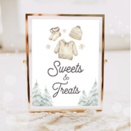 Godis och godsak vinter bebis Det är kallt ute Poster