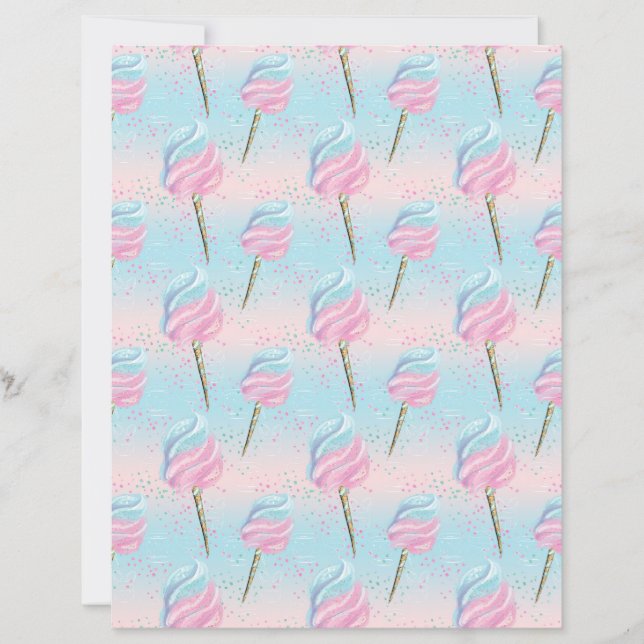 Godis- och socker Mönster Scrapbookpapper  (Framsida)