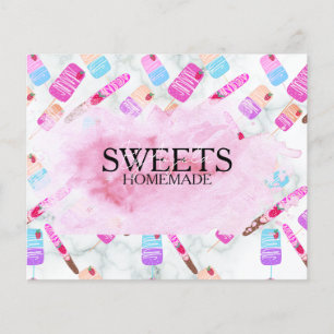 Godis Pretzels Bagare Bageri Godis Rosa Flygblad