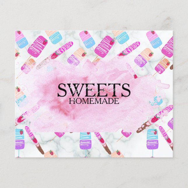 Godis Pretzels Bagare Bageri Godis Rosa Flygblad (Framsidan)