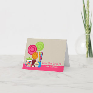 Godis- & sötsakpersonlig Notecard Anteckningskort