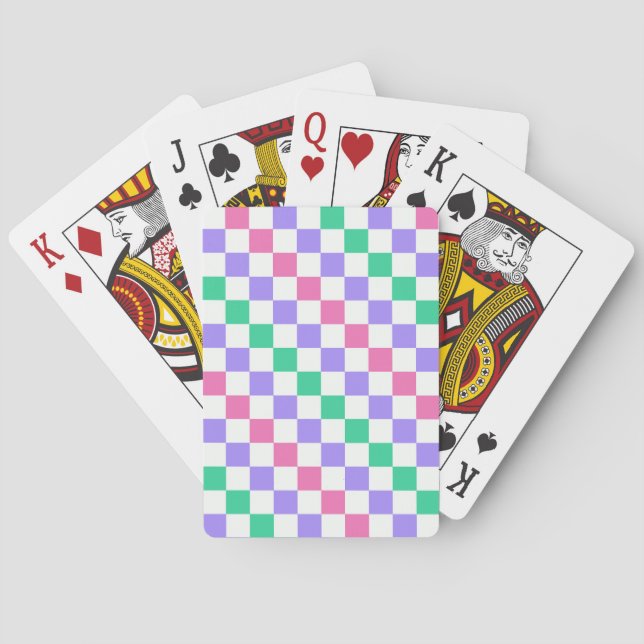 Godisaffär diagonal schackbrädemönster casinokort (Baksidan)