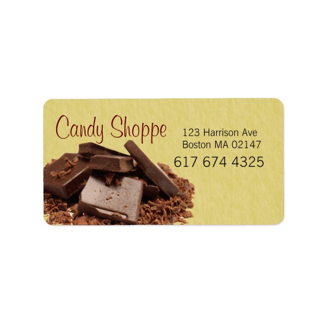 godisaffärsetiketter adressetikett (Framsidan)