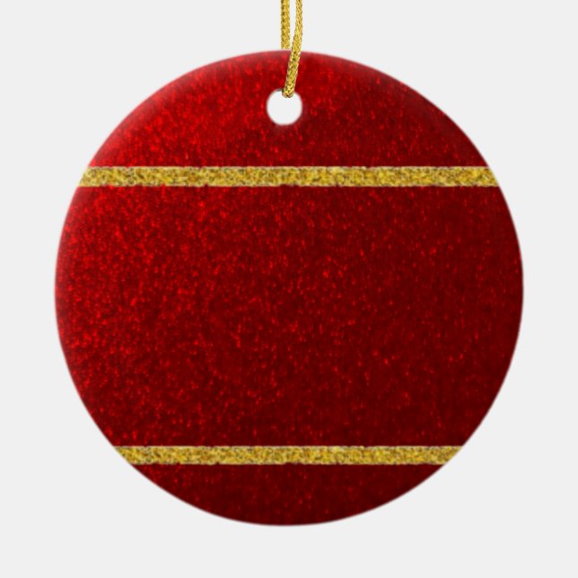 Godisäpplen Röd Guld  Julgransprydnad Keramik (Framsidan)