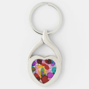 Godisclown Twisted Heart Silverfärgad Nyckelring