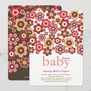 Godisdaisy blommar blombaby showerinbjudan inbjudningar
