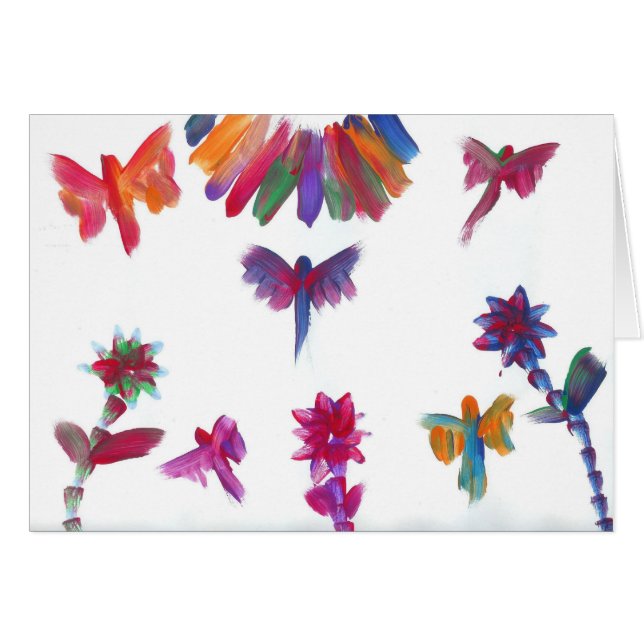 Godisen bevattnar Autismkonstnären Hälsningskort (Framsidan Horizontal)